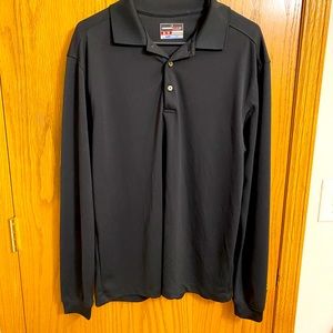 Black Grand Slam Long Sleeve Polo